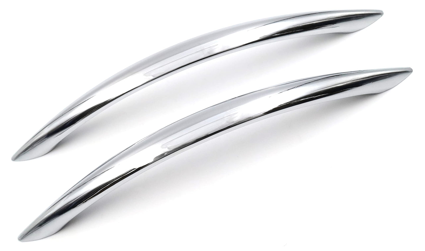 Design61 2x Möbelgriffe 128mm Griffe für Küchenschränke Schrankgriffe Schubladengriffe verchromt