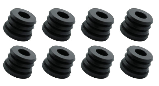 Design61 8x Gewindestopfen Justierstopfen für Rundrohr mit gespritztem Kunststoffgewinde Ø28 mm 1,5-2 mm mit M8 Innengewinde