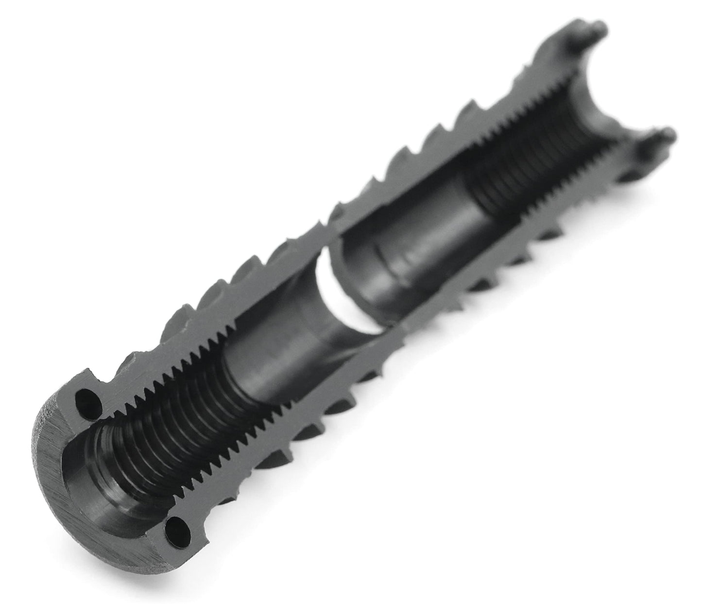 Design61 8x threaded plugs adjusting plugs for round tube with plastic thread M8 Ø 16 mm 2 mm wall thickness