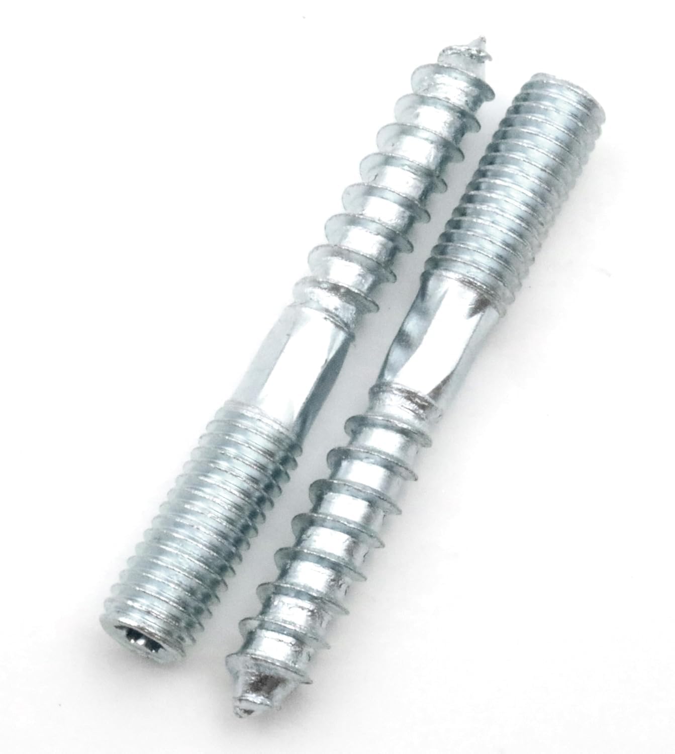 Design61 Stockschraube mit Sechskant Doppelgewindeschraube Schraubstifte mit Holzgewinde & Metrischem Gewinde TX25 Verbindungsschraube (M8 x 80 mm, 10, stück)