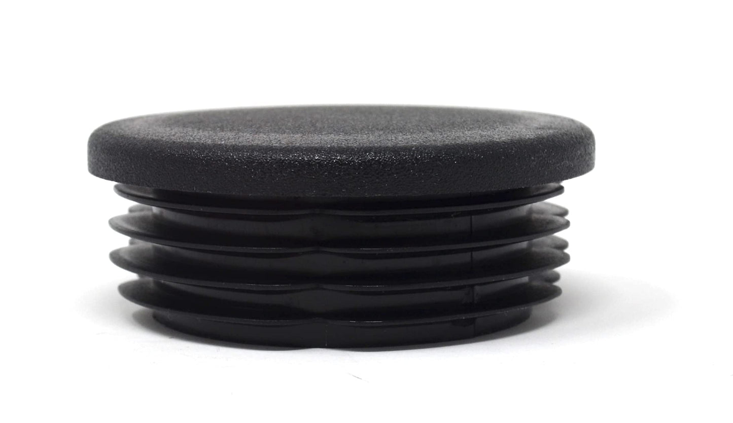 Design61 4x Lamellenstopfen für Rundrohre Ø 53-54 mm in Schwarz