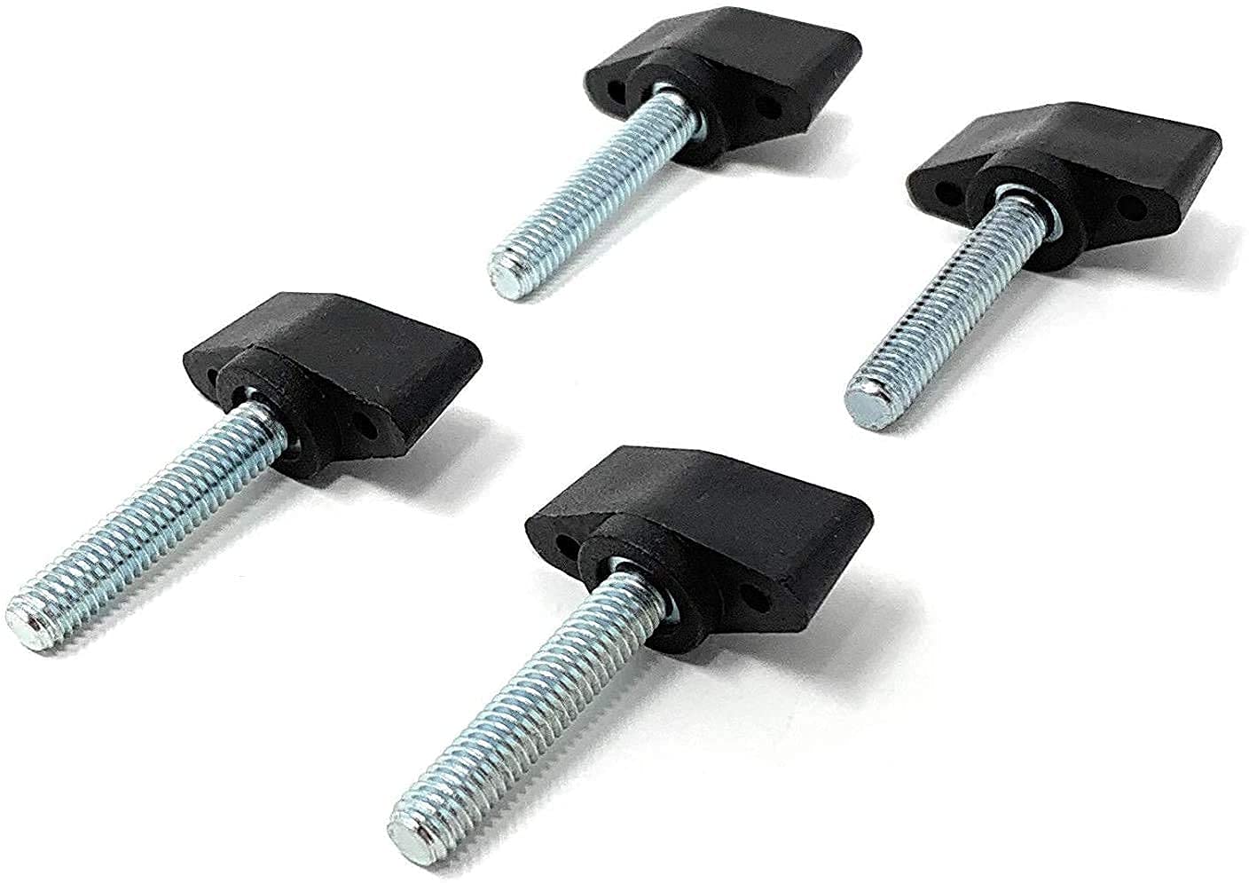 Design61 4x Flügelschraube Kunststoff mit Gewindebolzen Stahl M6 x 33 mm
