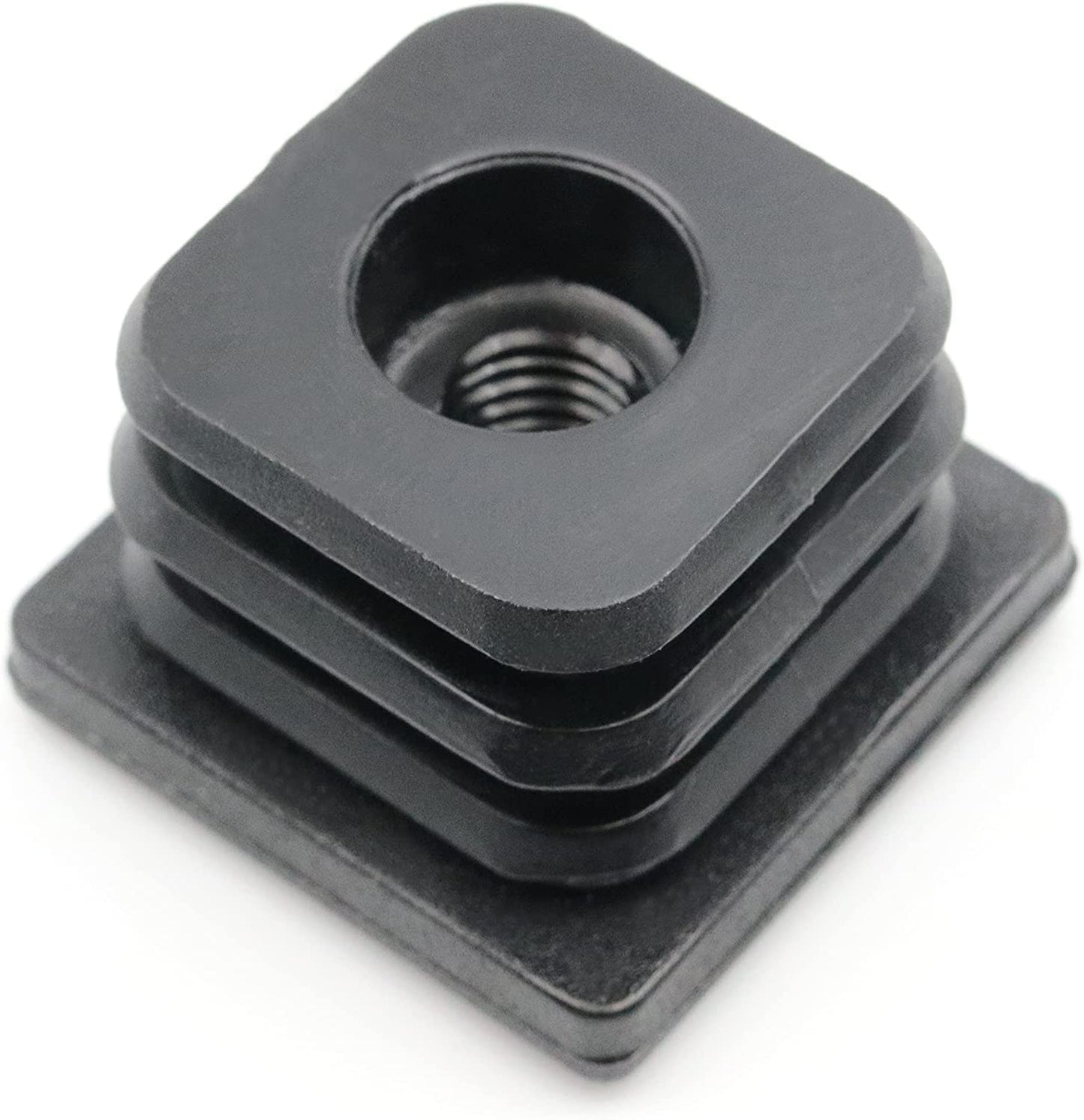 Design61 8X Gewindestopfen Justierstopfen Fußkappen Einsteckbuchse für Quadratrohre 30x30 mm mit M10 Innengewinde Traglast bis 200Kg für Wandstärke 1,5-2 mm