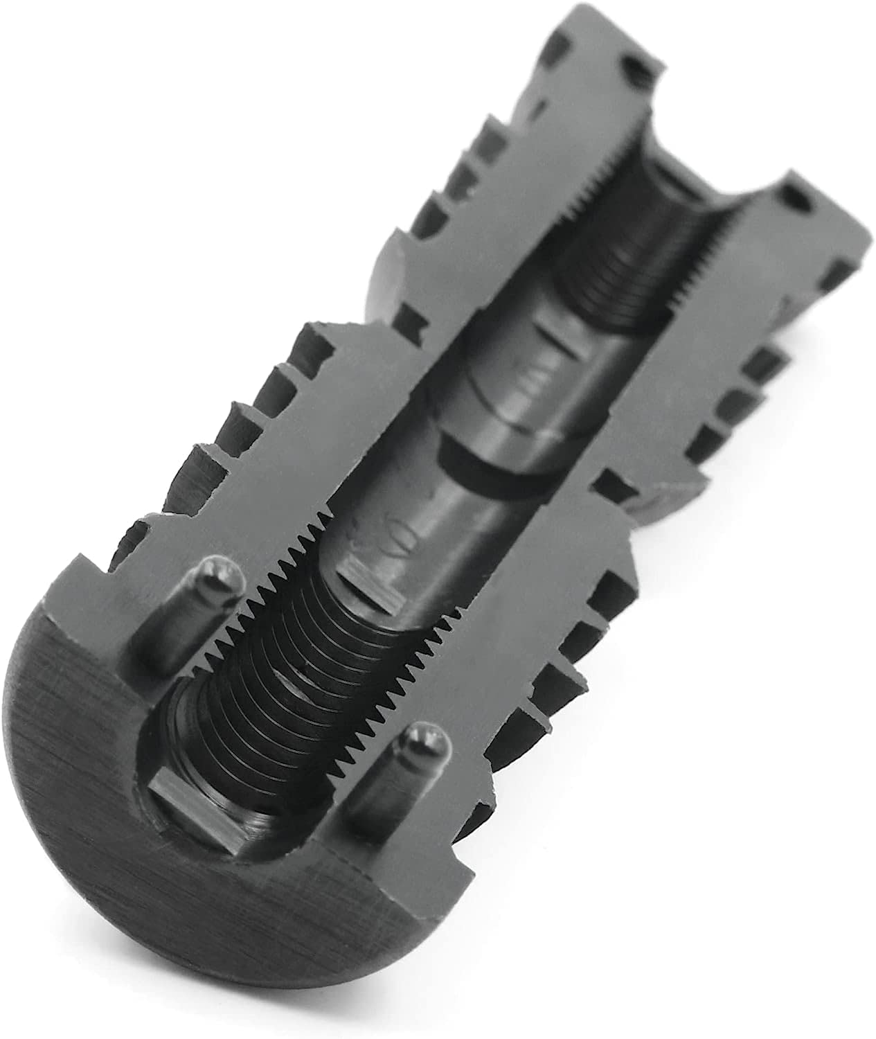 Design61 8X Gewindestopfen Justierstopfen für Rundrohr mit Kunststoffgewinde M10 Ø 25 mm 1,5-2 mm Wandstärke
