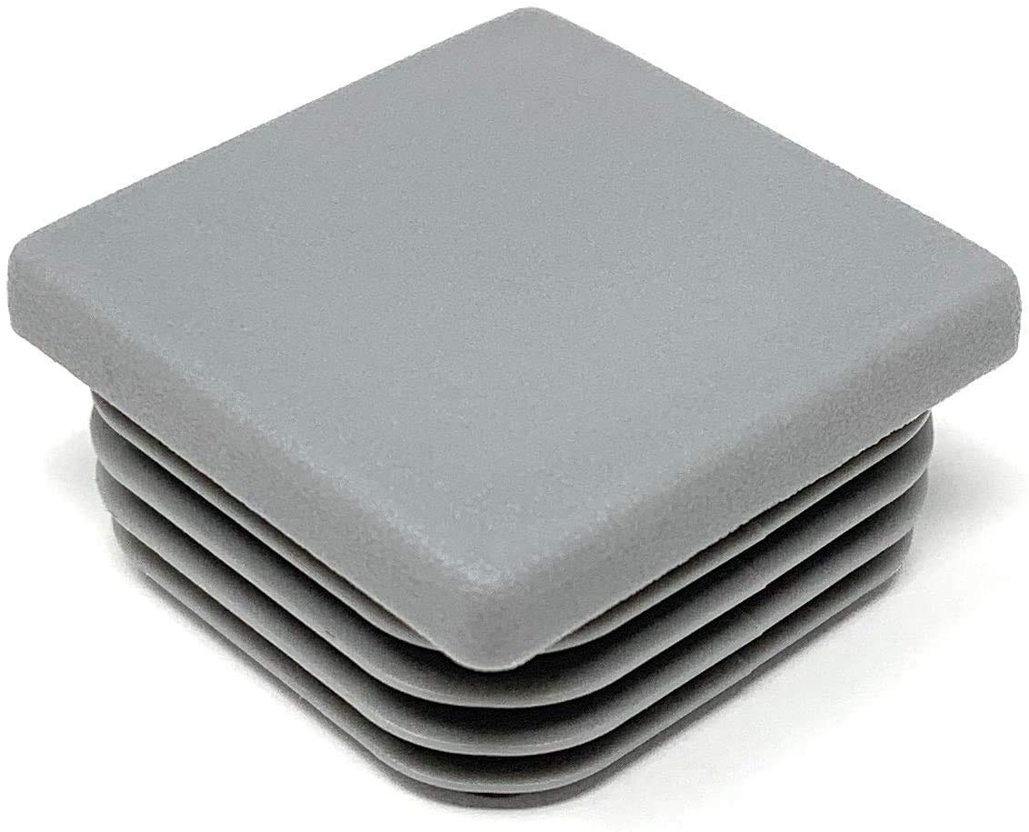 Design61 10x Vierkant Rohrstopfen Lamellenstopfen 50x50mm mit Lamellen für Innenmaß 44-48,4 mm verkehrsgrau