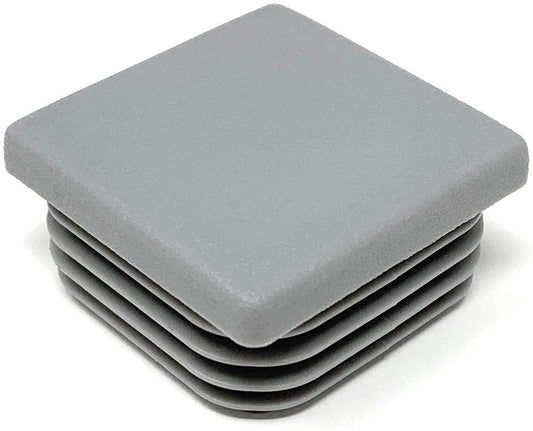 Design61 10x Vierkant Rohrstopfen Lamellenstopfen 50x50mm mit Lamellen für Innenmaß 44-48,4 mm verkehrsgrau