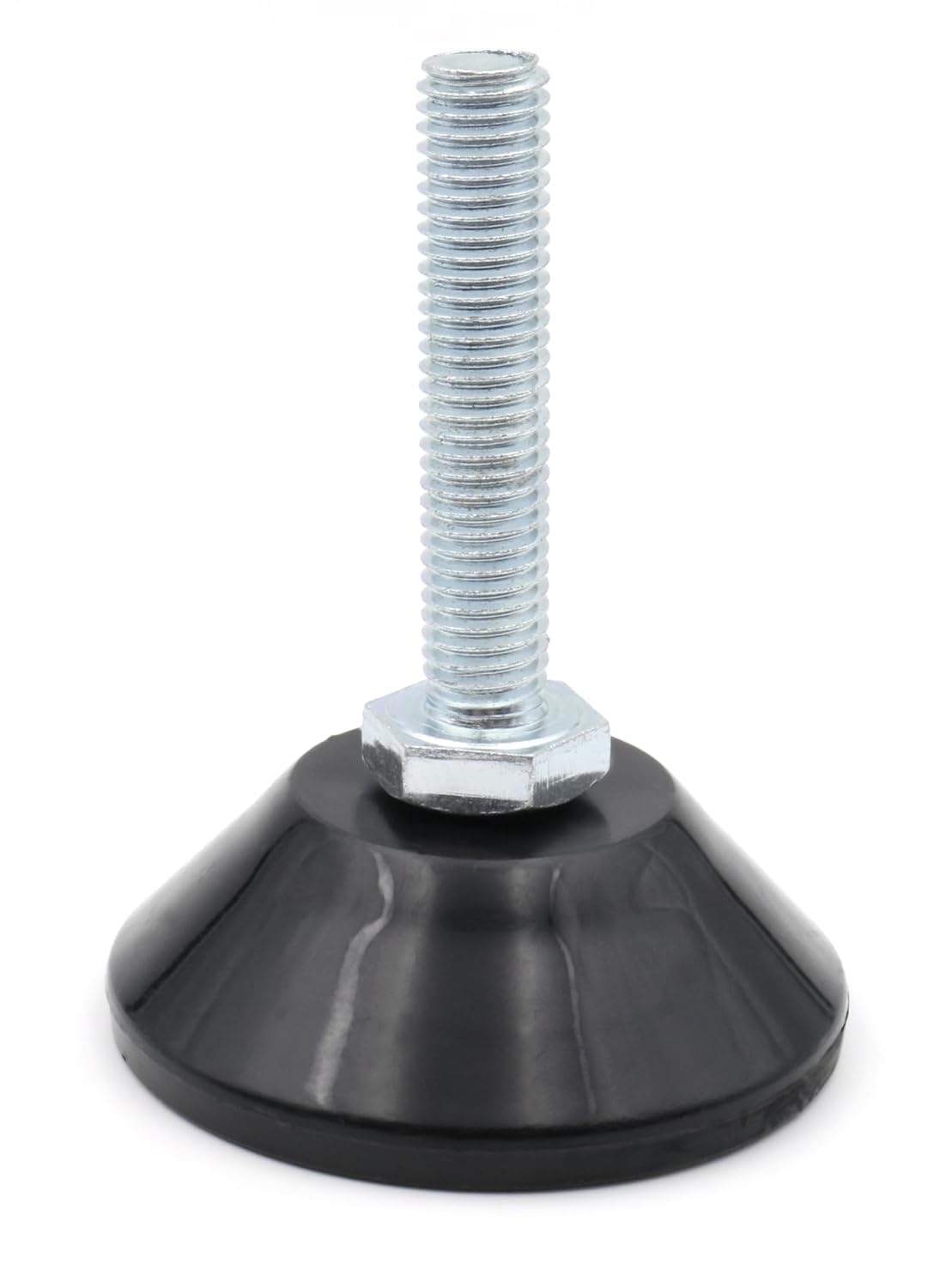 Design61 4x Justierschraube Verstellschraube Möbelfuß Verstellbar Ø58 mm Teller M10 x 50 mm verzinkte Schraube bis 550kg (Fuß drehbar)