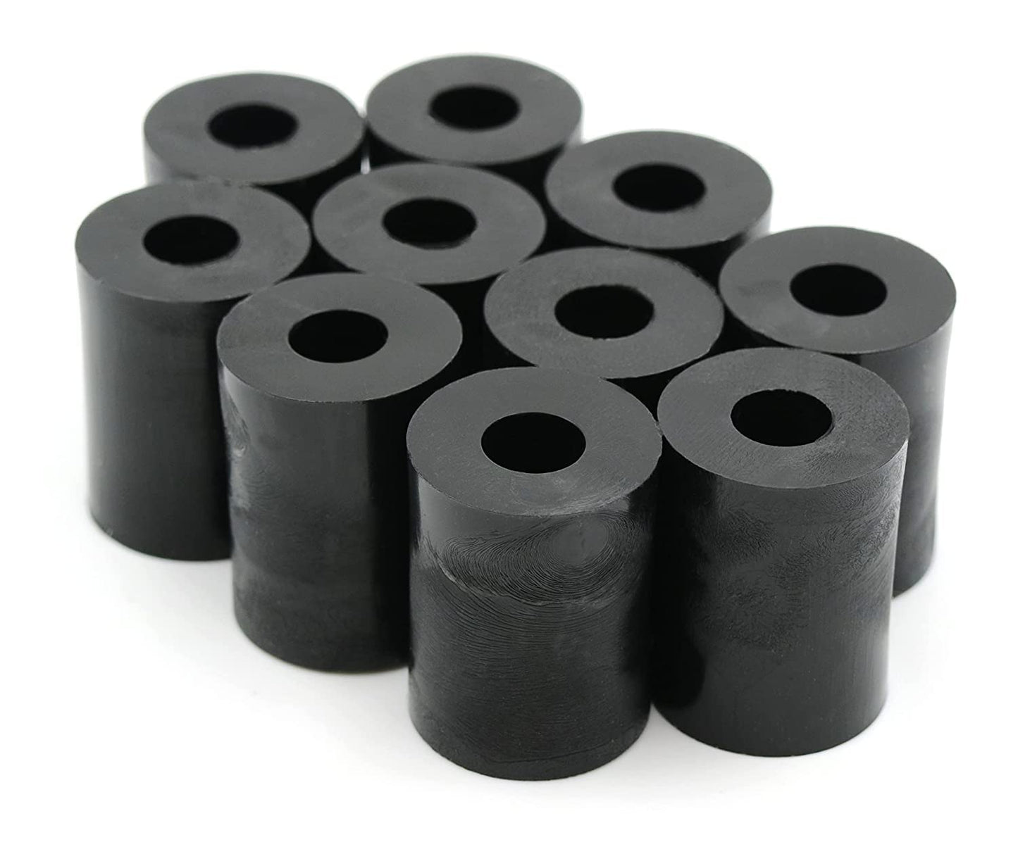 Design61 10x Distanzstücke Distanzhülsen Unterlegscheiben L 21 mm x Ø 15/6 mm M6 Rund HD-Polyethylen
