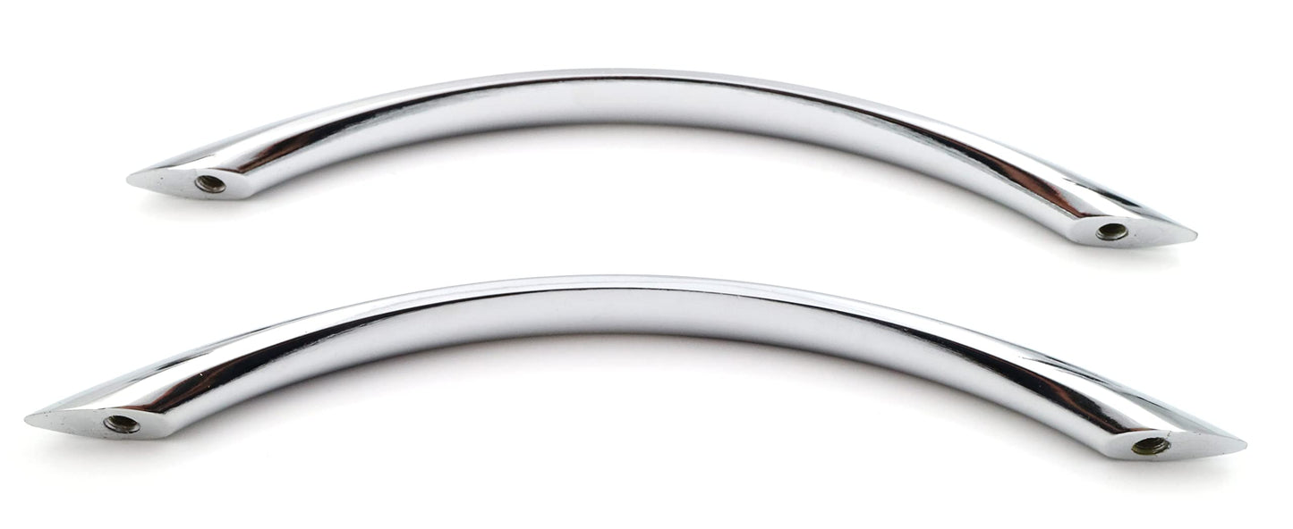 Design61 2x Möbelgriffe 128mm Griffe für Küchenschränke Schrankgriffe Schubladengriffe verchromt