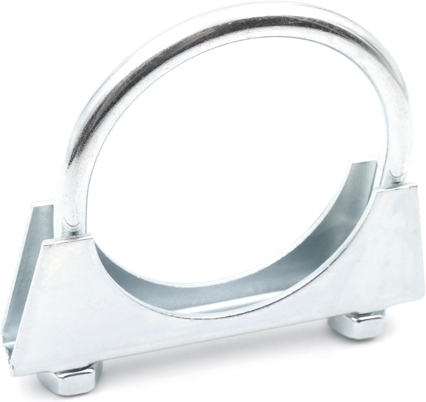 Design61 2 Stück Runde Rohrschelle M8 x 60 mm Bügelschelle Bügelschraube Auspuffschelle U-Bolzen U Bügel mit Muttern Verzinkter Stahl Robust Korrosionsbeständig für Rohrverbindungen