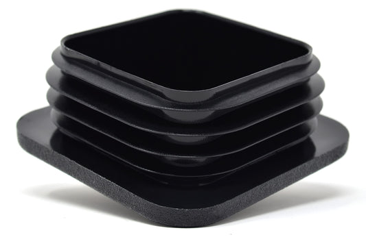 Design61 4x square pipe plugs slatted plugs 65x65 mm with slats for inner dimensions 52-57 mm