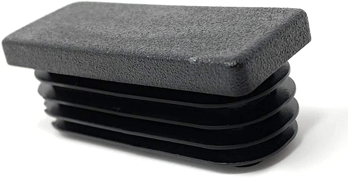 Design61 10x Vierkant Rohrstopfen Lamellenstopfen 60x20 mm mit Lamellen für Wandstärke 1-3 mm
