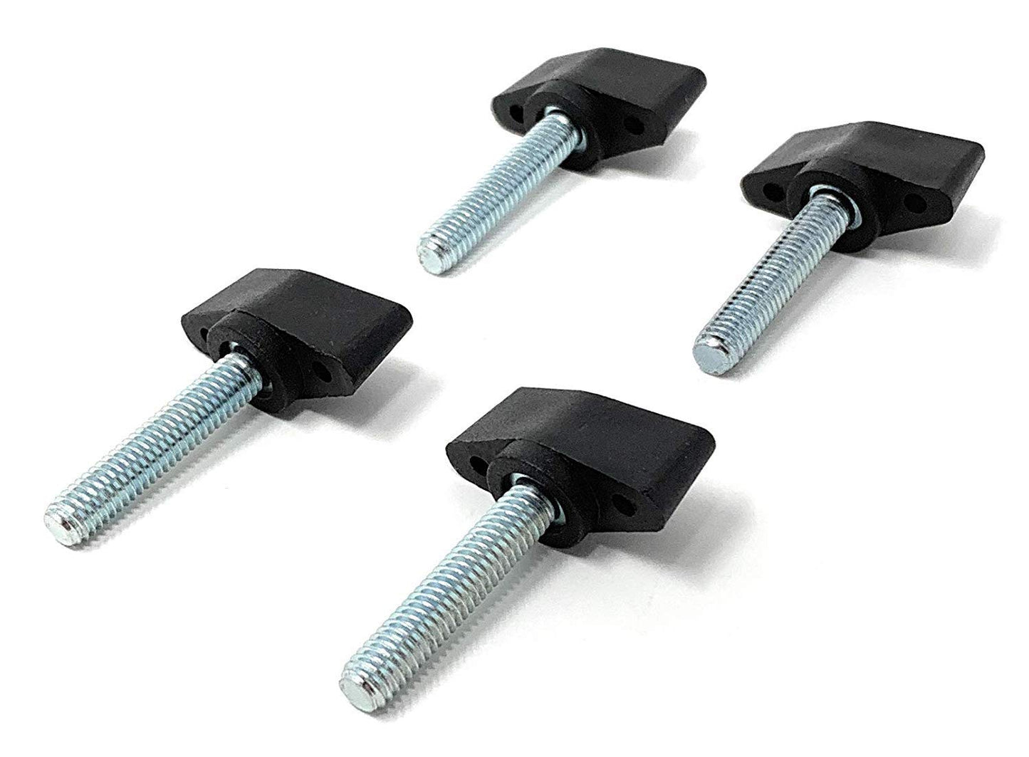 Design61 4x Flügelschraube Kunststoff mit Gewindebolzen Stahl M5 x 29 mm