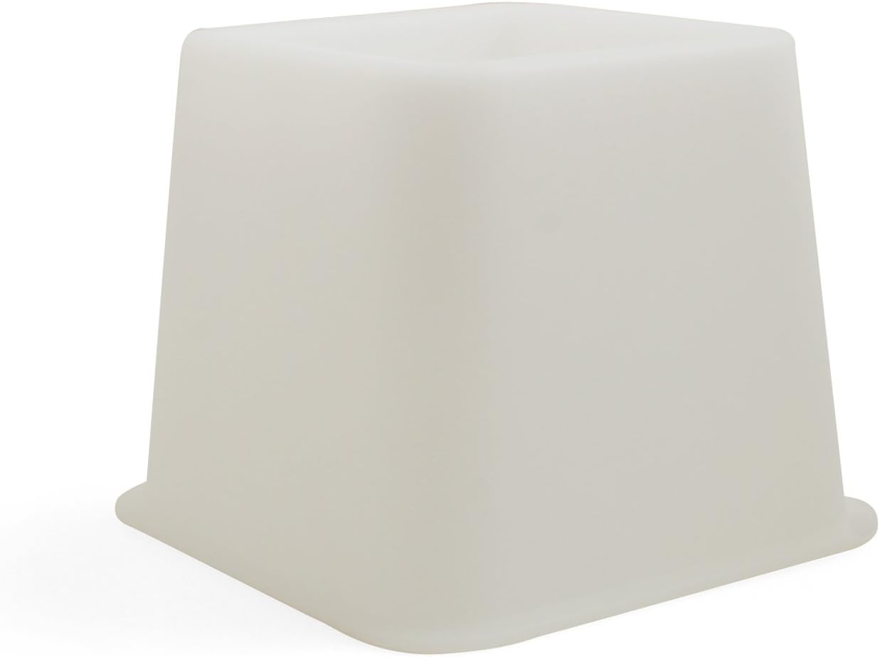Design61 Möbelerhöher Betterhöhung Möbelerhöhung Tischerhöher Elefantenfuß Bed Riser Höhe ca. 10 cm 4St für Füße bis 68x68 mm in Weiß