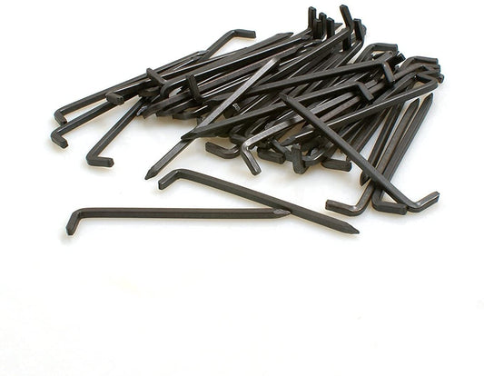 Design61 50x Konsolhaken Stahlhaken Vierkantdraht Ø 2,5 x L 50 mm aus Eisen