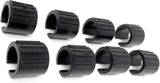 Design61 Klemmschalengleiter 8er Set Stuhlgleiter Bodenschongleiter Ø 16-18 mm mit Zapfen Silencer Möbelgleiter