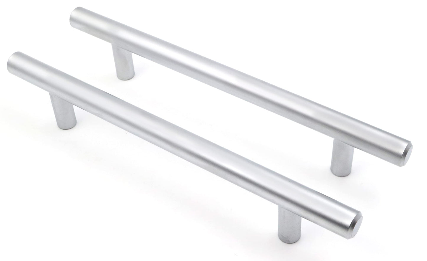 Design61 2x Möbelgriffe 128mm Griffe für Küchenschränke Schrankgriffe Schubladengriffe in Alu Matt Farbe