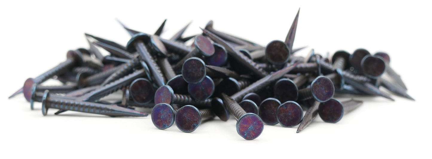Design61 100x Kammzwecken Feingeschnittene Stahl Nägel 2,0 x 20 mm extra spitz Blau