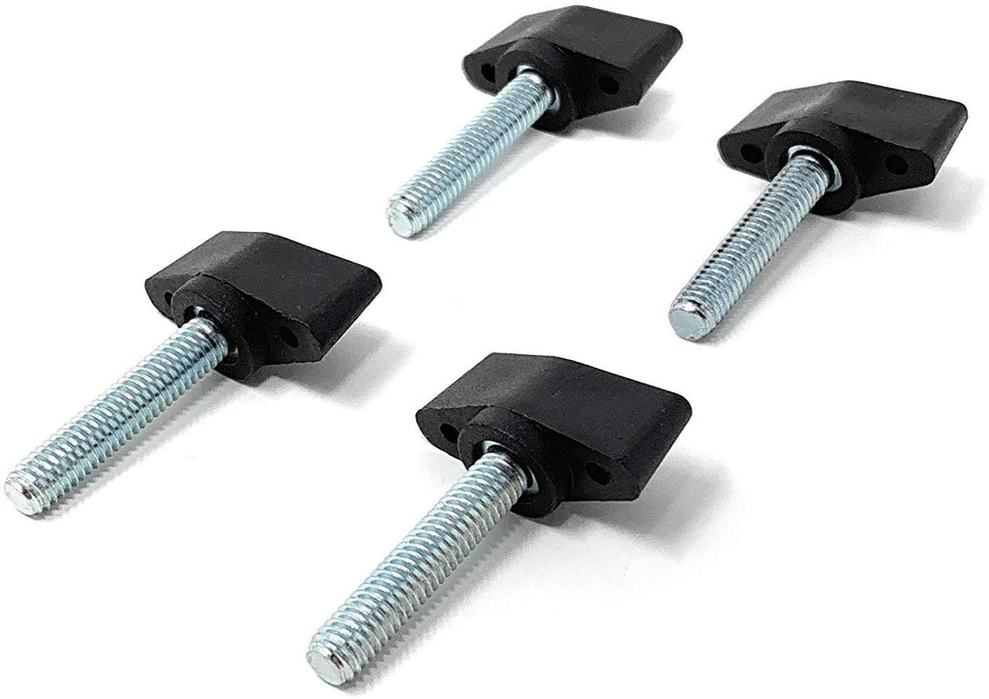 Design61 4x Flügelschraube Kunststoff mit Gewindebolzen Stahl M5 x 10 mm