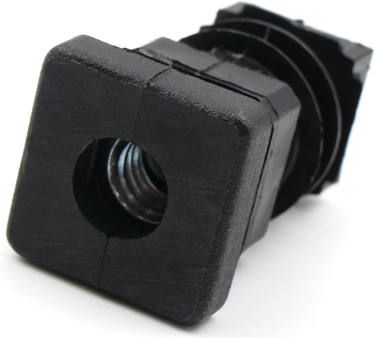 Design61 4X Gewindestopfen Vierkantrohrstopfen 20x20 mm 1,5-2mm mit M10 Innengewinde