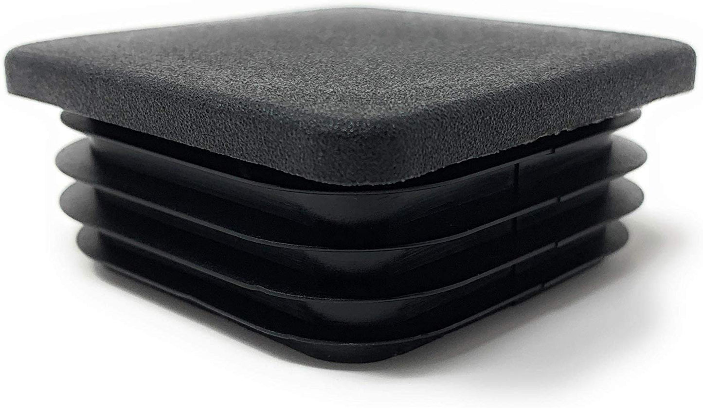 Design61 10x Vierkant Rohrstopfen Lamellenstopfen 40x40 mm mit Lamellen für Innenmaß 30-34 mm