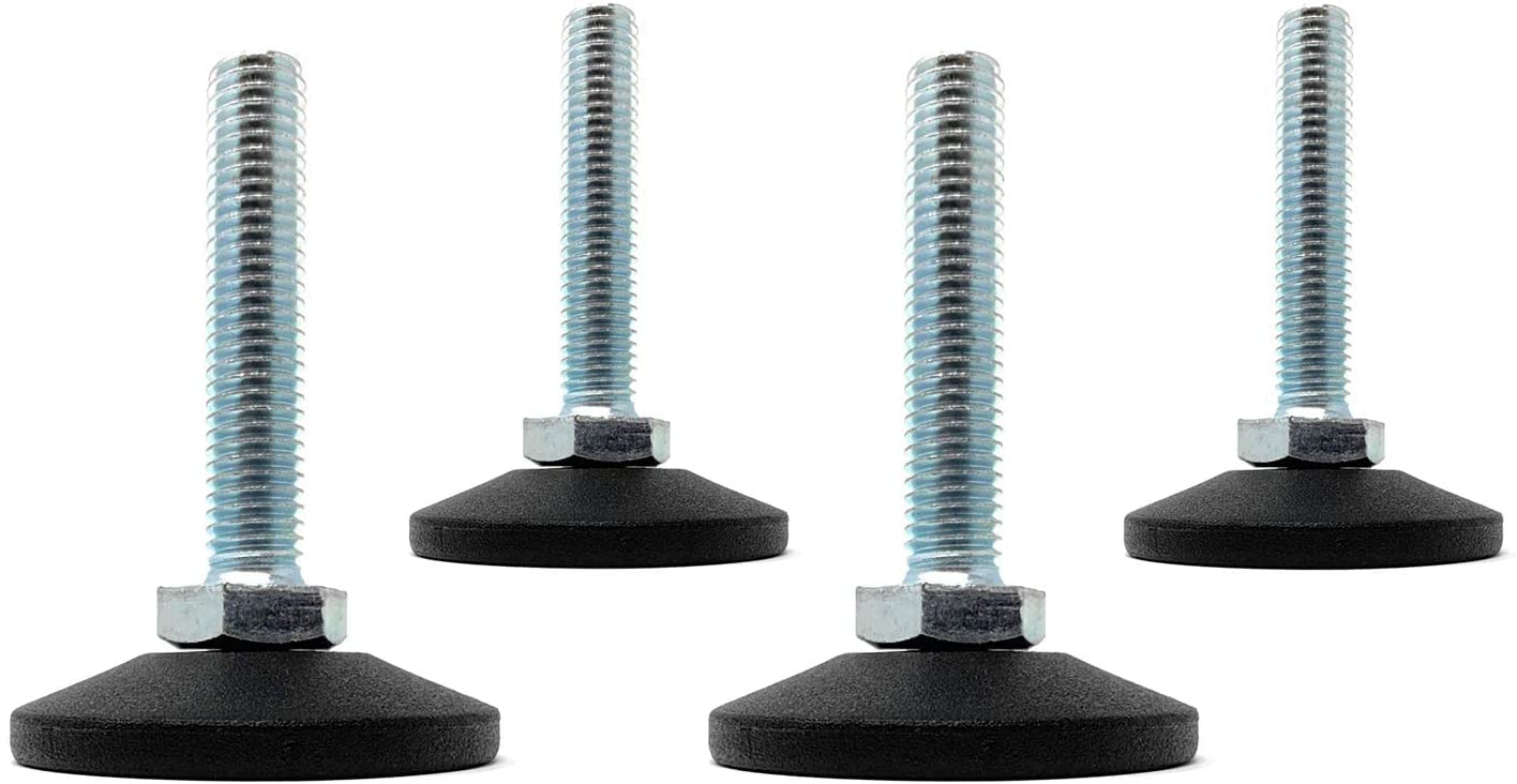 Design61 4X Verstellschraube Justierschraube Ø 38 mm mit verzinkter Stellschraube M10 x 50 mm