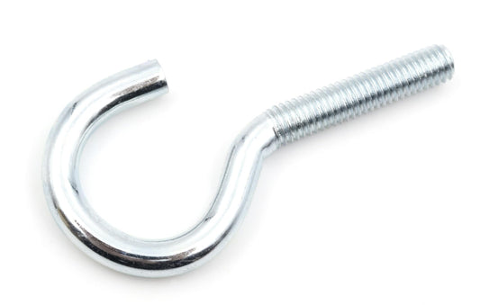 Design61 10x Gebogene Schraubhaken M5 x 50 mm Wandhaken mit Gewinde Einschraubhaken Haken zum Einschrauben Verzinkt für Wand & Decke zur Befestigung von Seilen Ketten Pflanzen Lampen