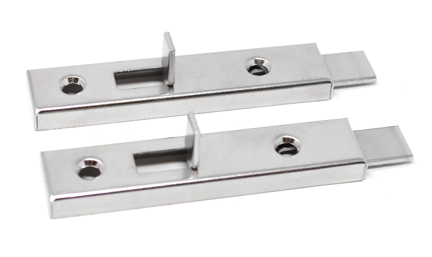 Design61 2x Schrankriegel Möbelriegel mit Schiebeverschluss für Badezimmer Möbel Haustiertore 7cm