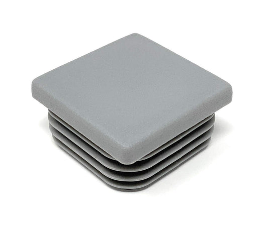 Design61 10x Vierkant Rohrstopfen Lamellenstopfen 40x40 mm mit Lamellen für Innenmaß 34-38 mm verkehrsgrau