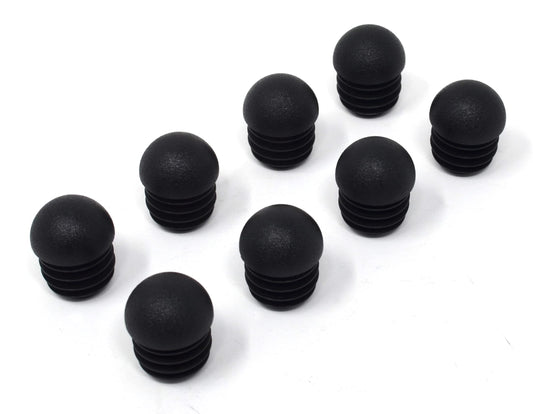 Design61 8x Lamellenstopfen für Rundrohre mit Kugelkopf Ø 14-15 mm in Schwarz