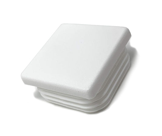 Design61 10x Vierkant Rohrstopfen Lamellenstopfen 40x40 mm mit Lamellen für Innenmaß 34-38 mm signalweiß