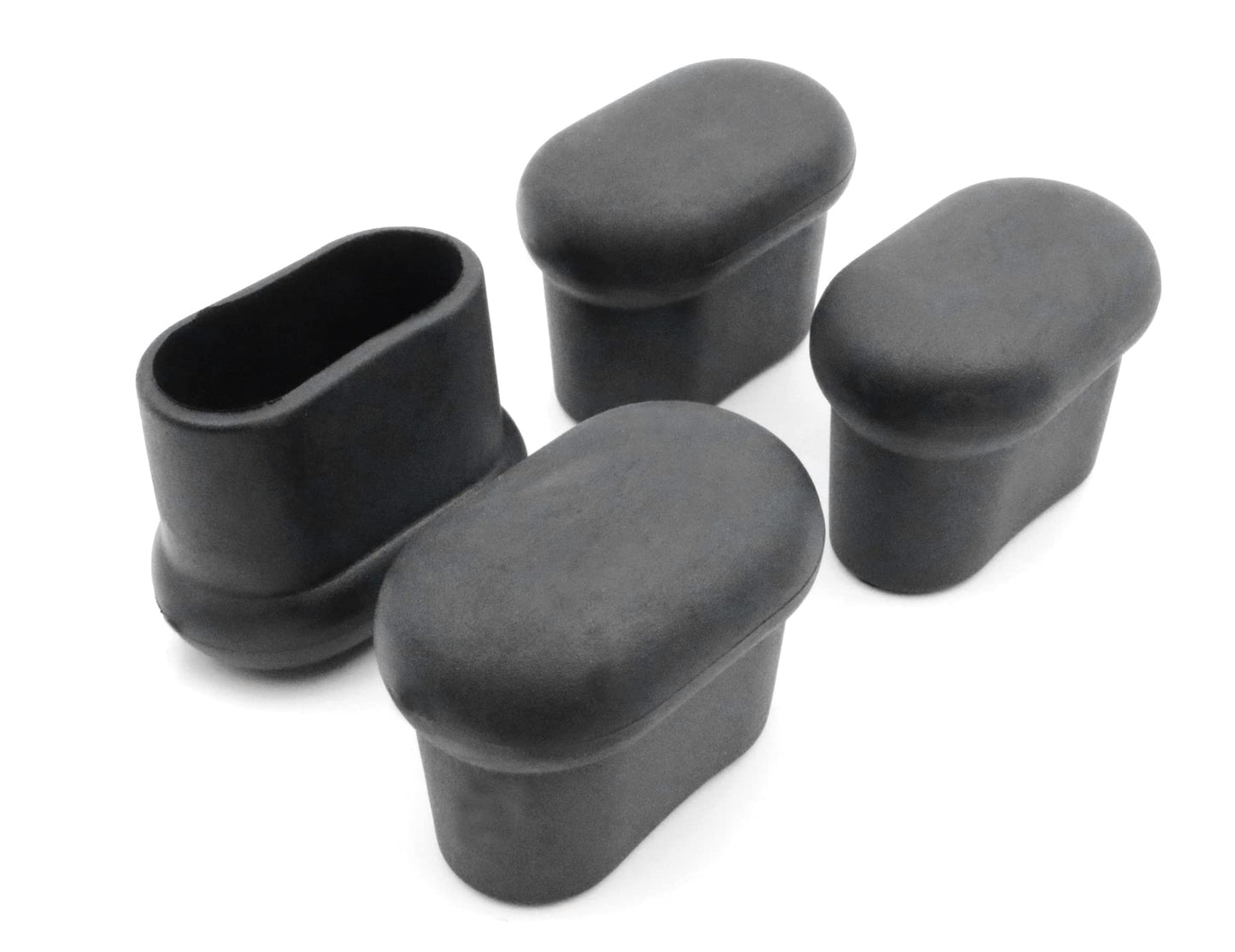 Design61 4X capuchons de protection 40x20 mm pour tubes ovales plats Bouchon renforcé en PVC souple