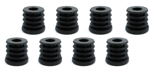 Design61 8x Gewindestopfen Justierstopfen für Rundrohr mit gespritztem Kunststoffgewinde Ø32 mm 1,5-2 mm mit M8 Innengewinde