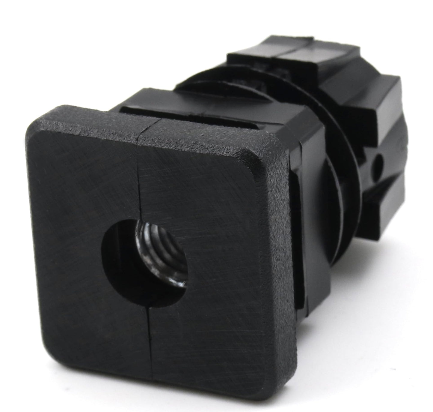 Design61 4X Gewindestopfen Vierkantrohrstopfen 25x25 mm 1-1,5mm mit M8 Innengewinde