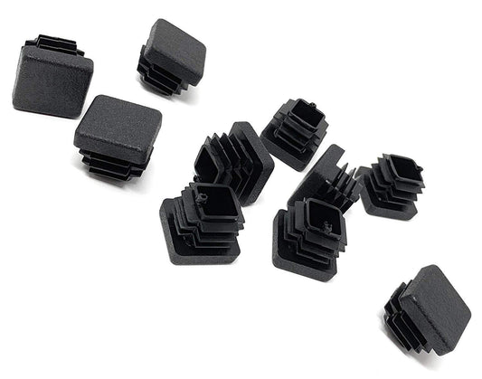 Design61 10x Vierkant Rohrstopfen Lamellenstopfen 22 x 22 mm mit Lamellen für Innenmaß 18-19 mm