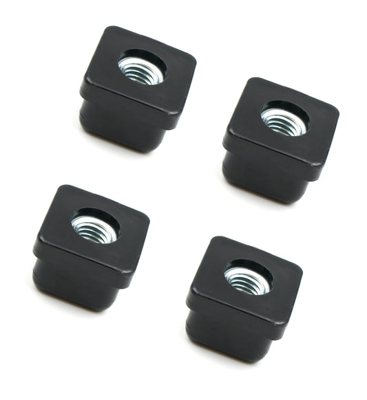 Design61 4X Gewindestopfen Vierkantrohrstopfen 30x30 mm 1,5 mm mit M10 Innengewinde