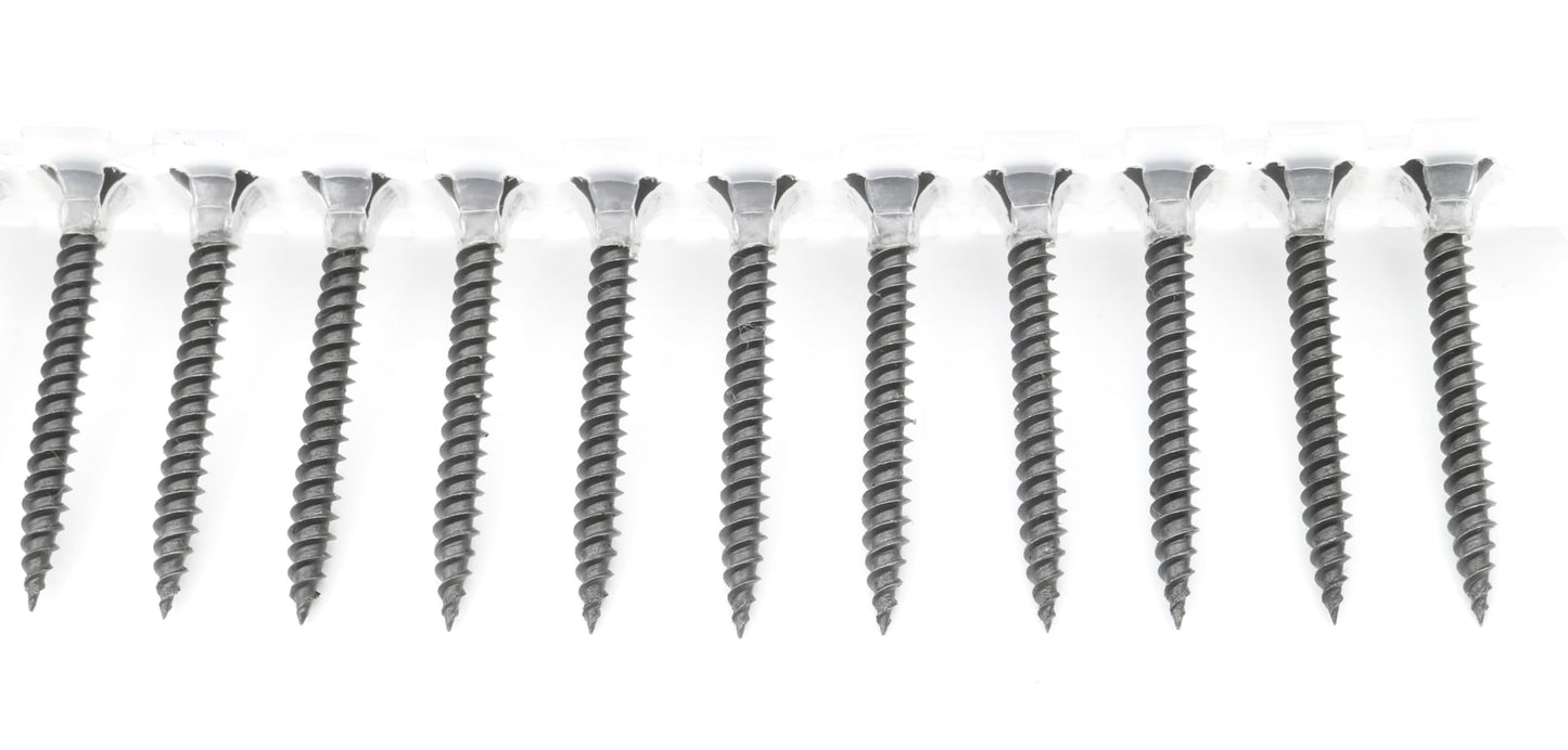 Design61 Schnellbauschrauben Magazin Rigipsschrauben Feingewinde Trompetenkopf PH-2 Kreuzschlitz Gehärteter Stahl Phosphatiert Schwarz Gipsplattenschrauben (3,5 x 35 mm Magazin, 1000, stück)