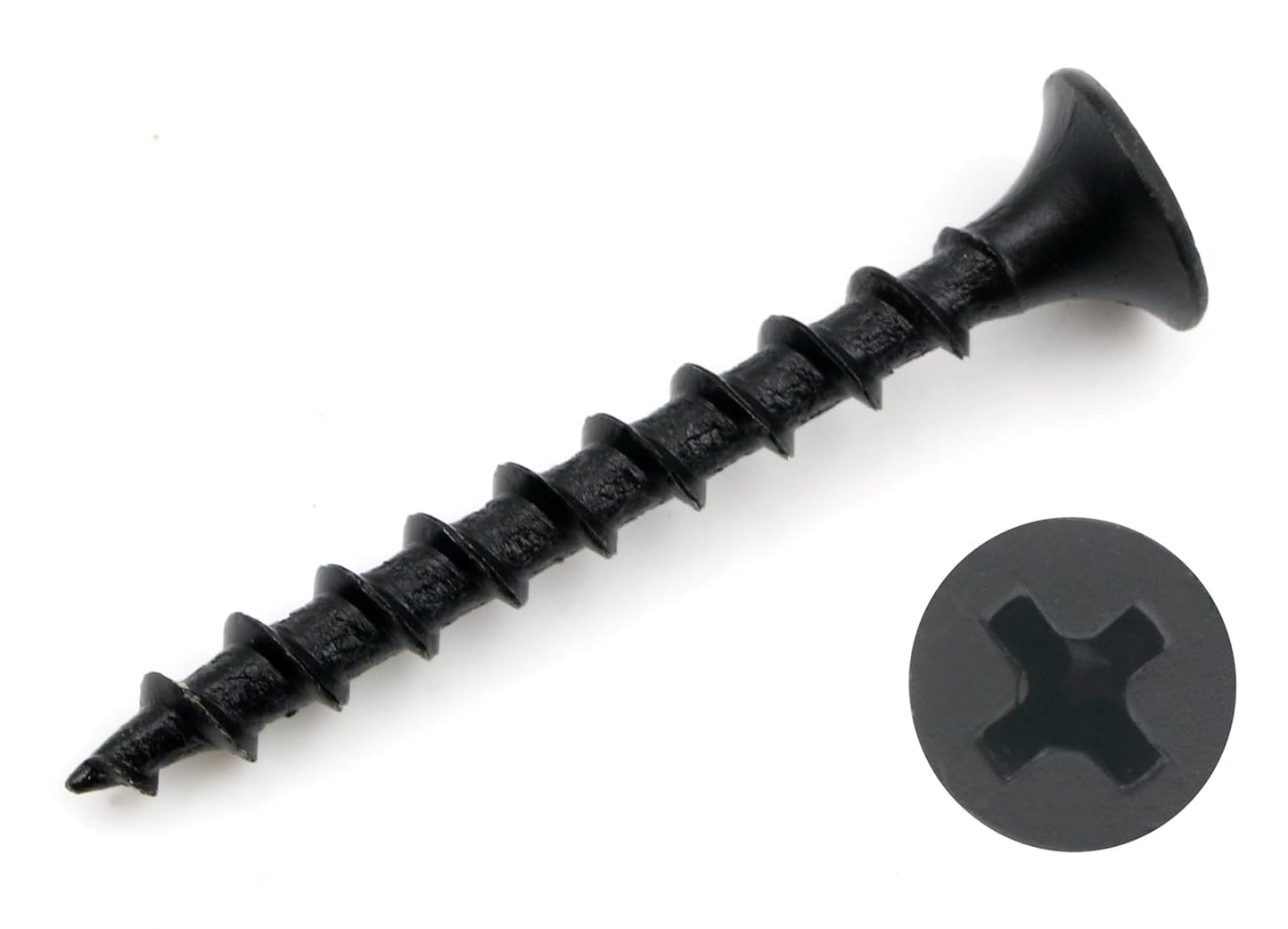 Design61 Schnellbauschrauben Grobgewinde Trockenbauschrauben Gipskartonschraube Rigipsschrauben Trockenwandschrauben Stahl Gehärtet Phosphatiert Schwarz (3,9 x 35 mm, 500, stück)