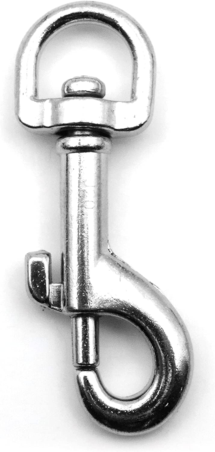 Design61 4er Set Karabinerhaken Karabiner 360 Grad Drehgelenk aus Druckguss Vernickelt (82mm)