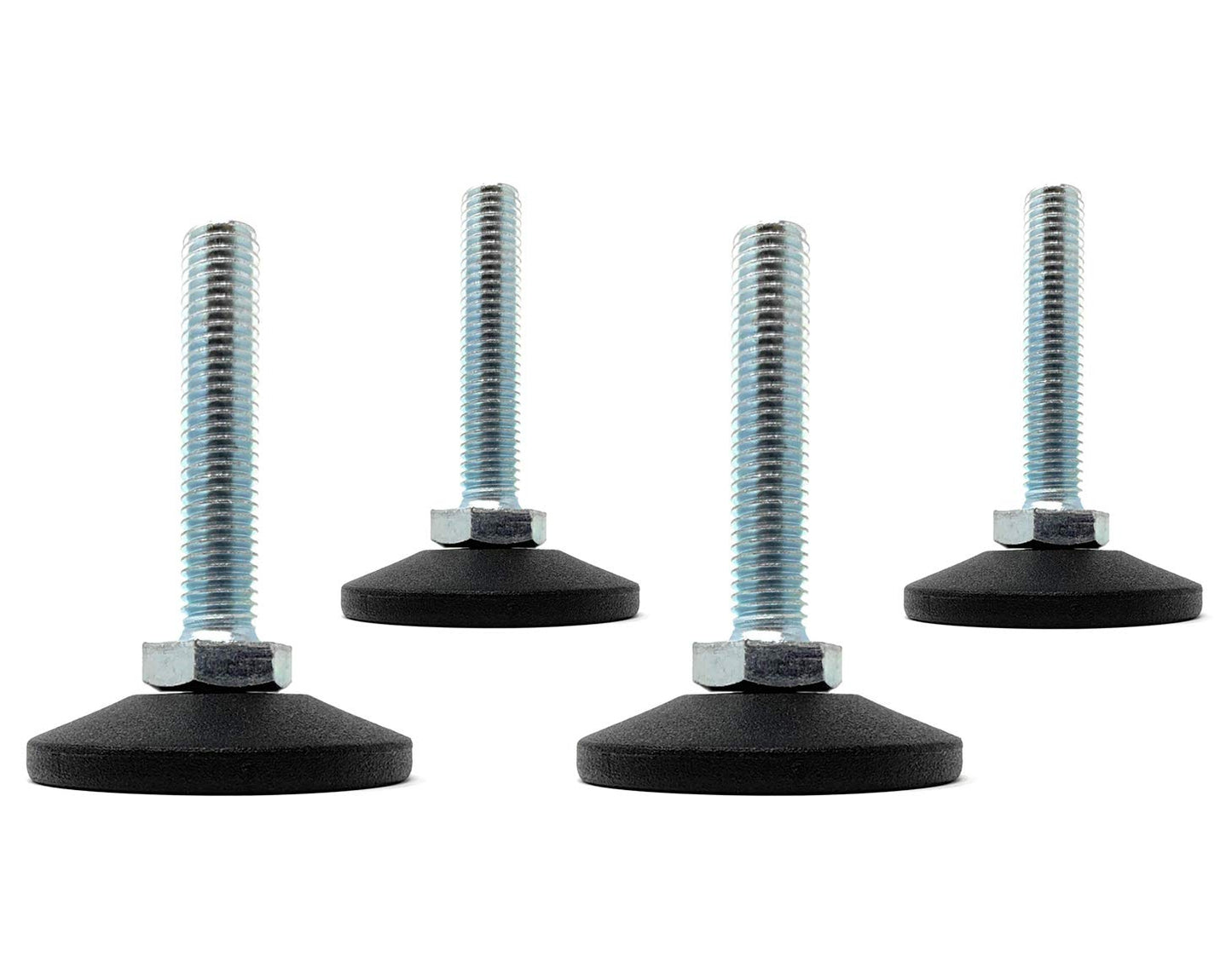 Design61 4x Verstellschraube Justierschraube Ø 38mm mit verzinkter Stellschraube M10x20 mm