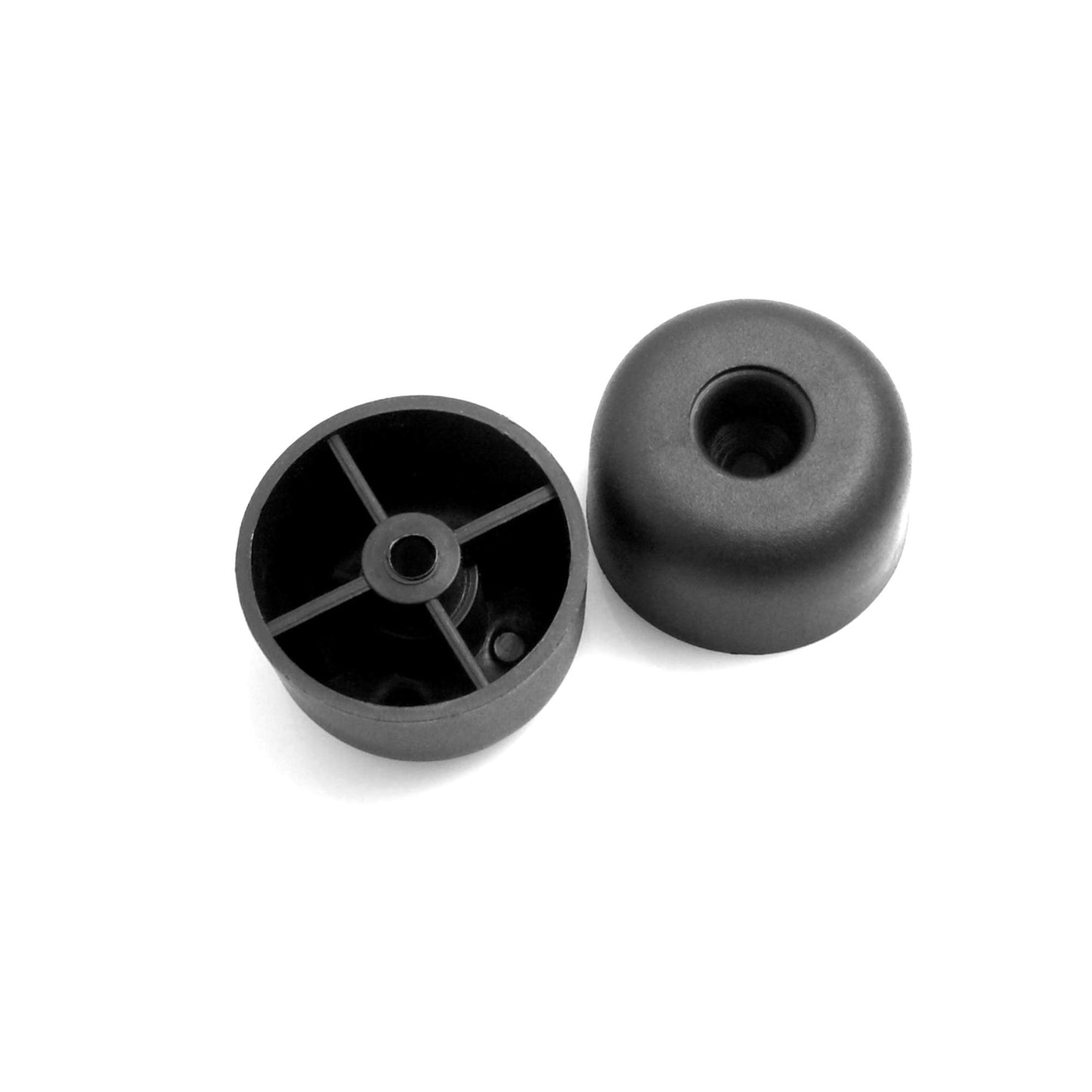Design61 4er Set Kunststoff-Möbelgleiter Möbeluntersetzer Sofa Sessel zum Anschrauben Kunststoff Möbelgleiter Ø 42 x H 25 mm schwarz