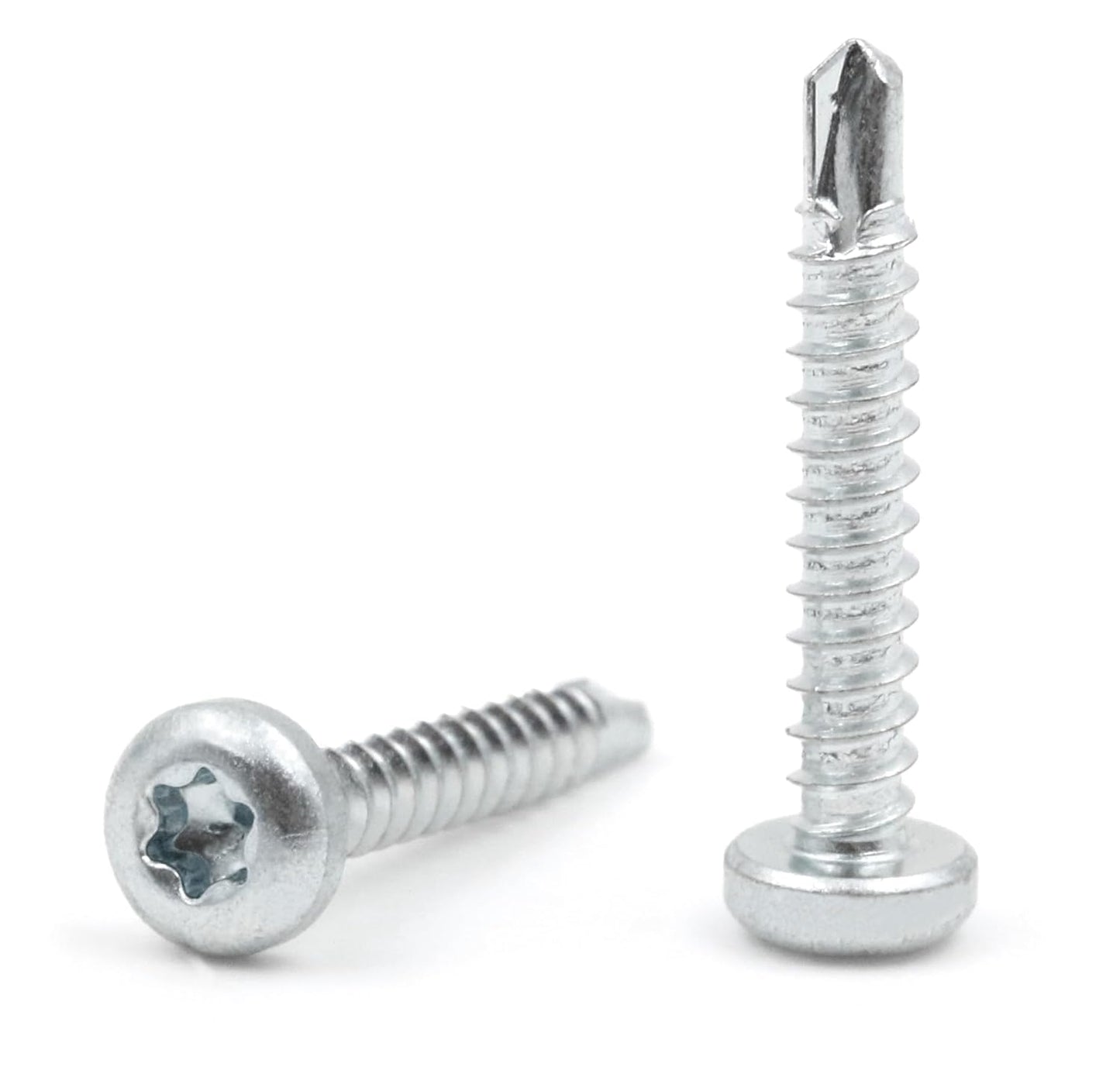 Design61 200 Stück Selbstbohrende Schrauben Halbrundkopf TX-25 Stahl Gehärtet Verzinkt Rostbeständig für Holz und Metallbau Selbstschneidende Schrauben (4,8 x 22 mm, 200, stück)