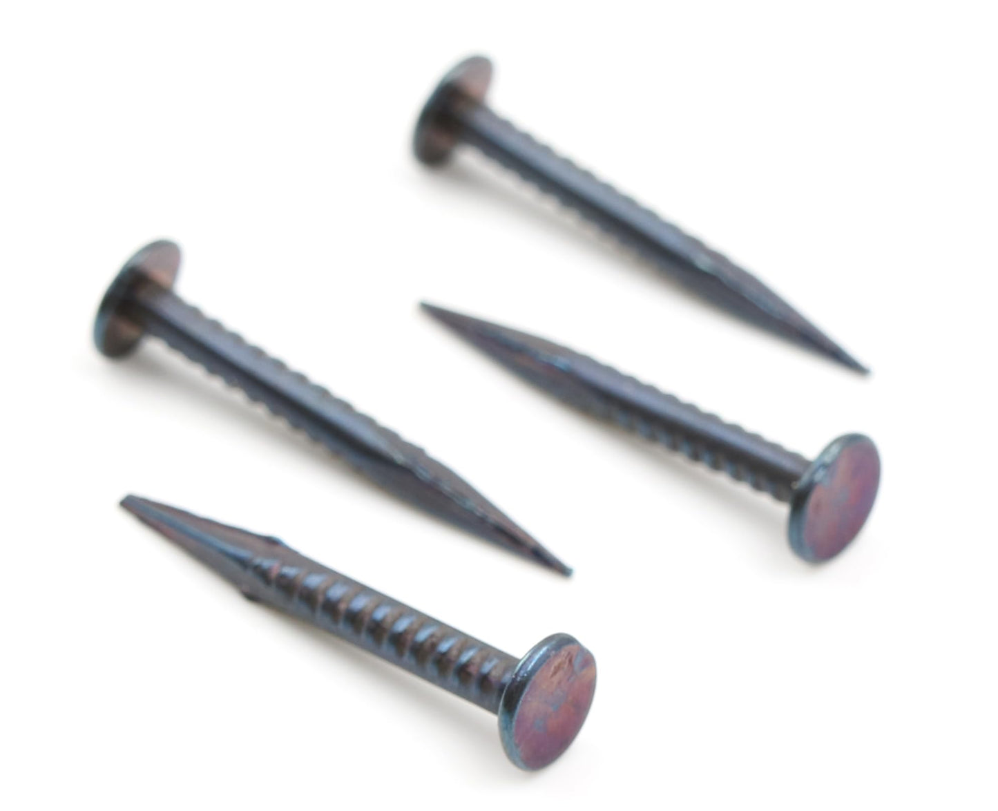 Design61 100x Kammzwecken Feingeschnittene Stahl Nägel 2,0 x 20 mm extra spitz Blau