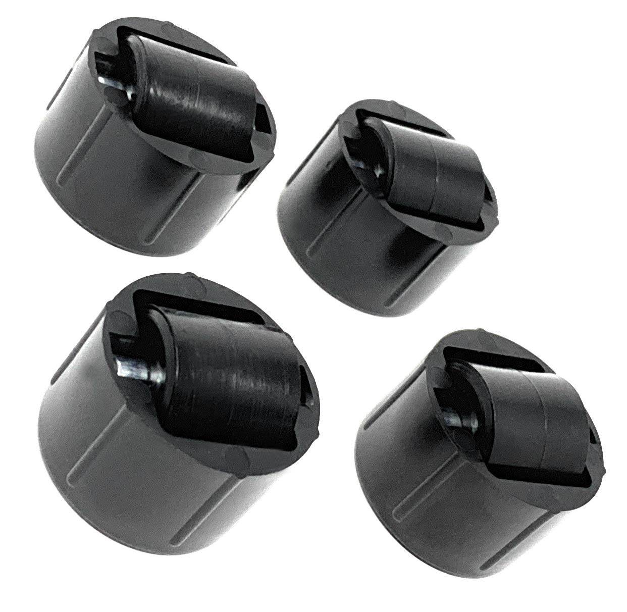 Design61 4X Stollenrollen 25x16mm Möbel Gleitrolle Möbelrollen mit Harter Lauffläche