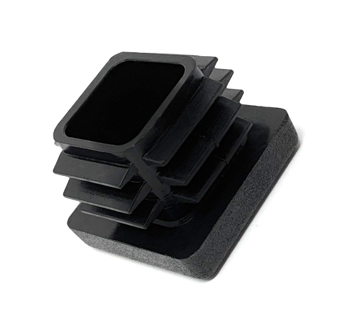 Design61 10x Vierkant Rohrstopfen Lamellenstopfen 22 x 22 mm mit Lamellen für Innenmaß 18-19 mm