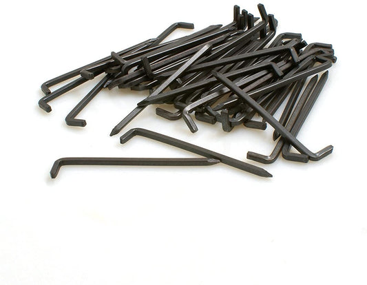 Design61 50x Konsolhaken Stahlhaken Vierkantdraht Ø 2,5 x L60 mm aus Eisen