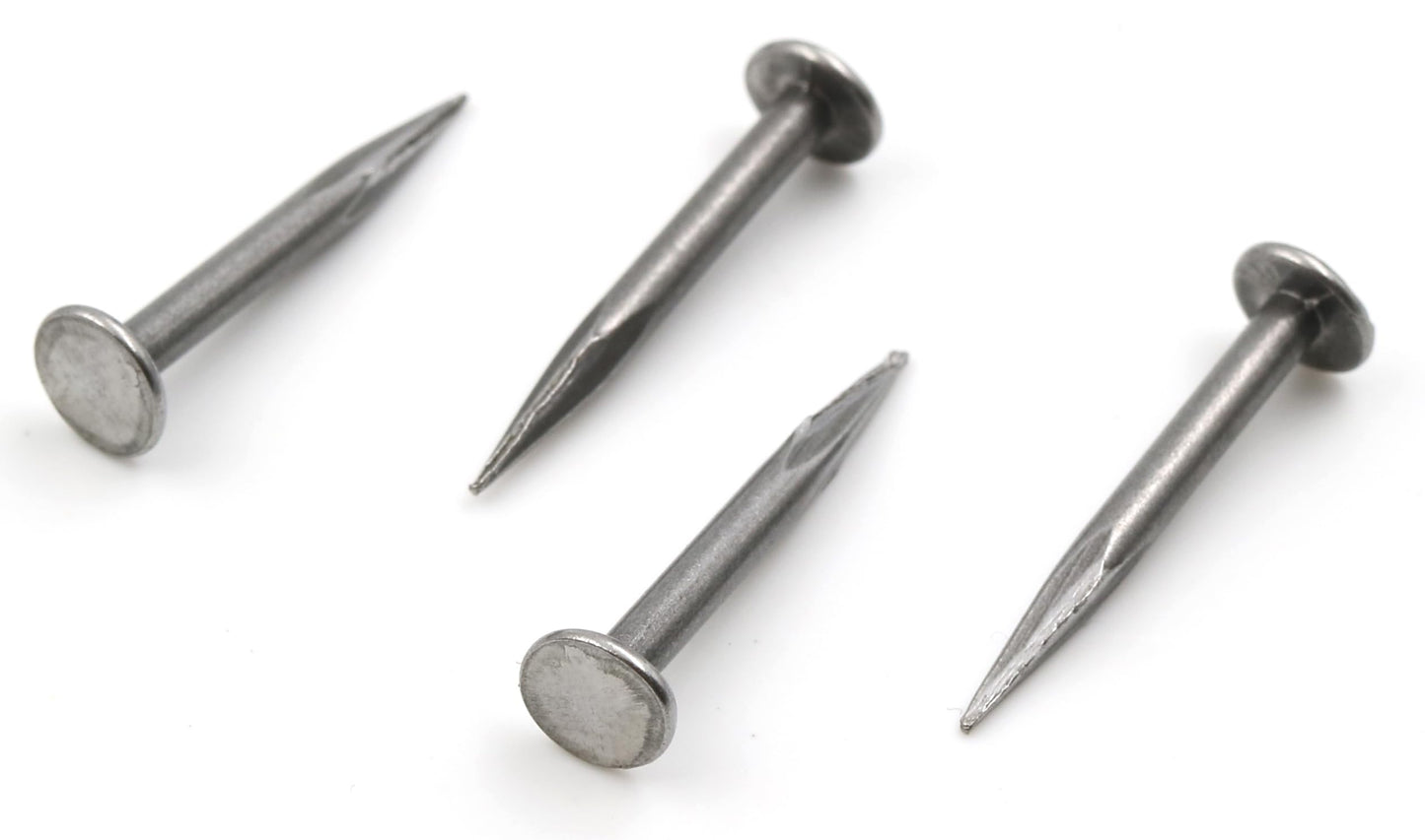 Design61 200x Feingeschnittene Kammzwecken Stahl Nägel 2,0 x 20 mm extra spitz blank