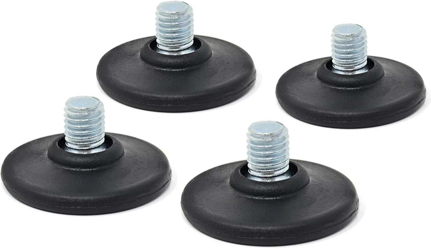4X Justierfüße flach Ø 40 mm M8 x 16 mm Stellschraube verzinkt Stellfüße Nivellierfüße für Möbel, Werkbank & Maschinen