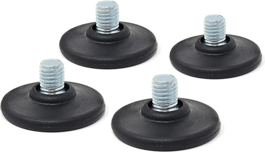 4X Justierfüße flach Ø 40 mm M8 x 16 mm Stellschraube verzinkt Stellfüße Nivellierfüße für Möbel, Werkbank & Maschinen