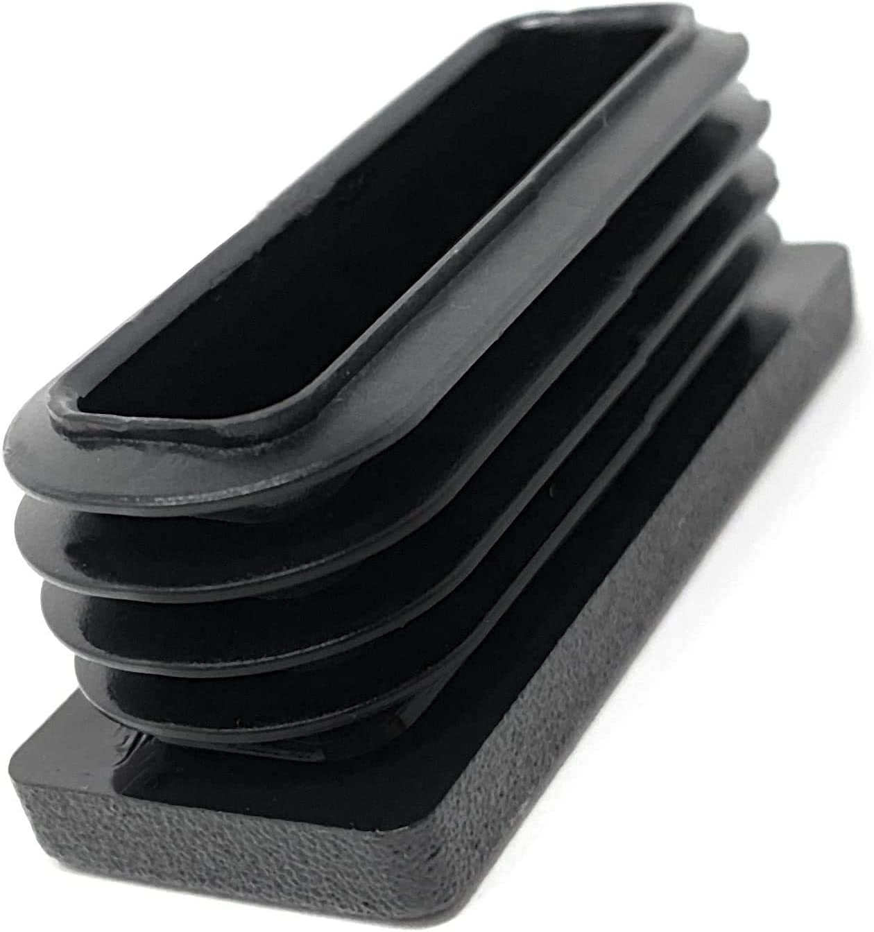 Design61 10x Vierkant Rohrstopfen Lamellenstopfen 50x20mm mit Lamellen für Wandstärke 0,8-3 mm